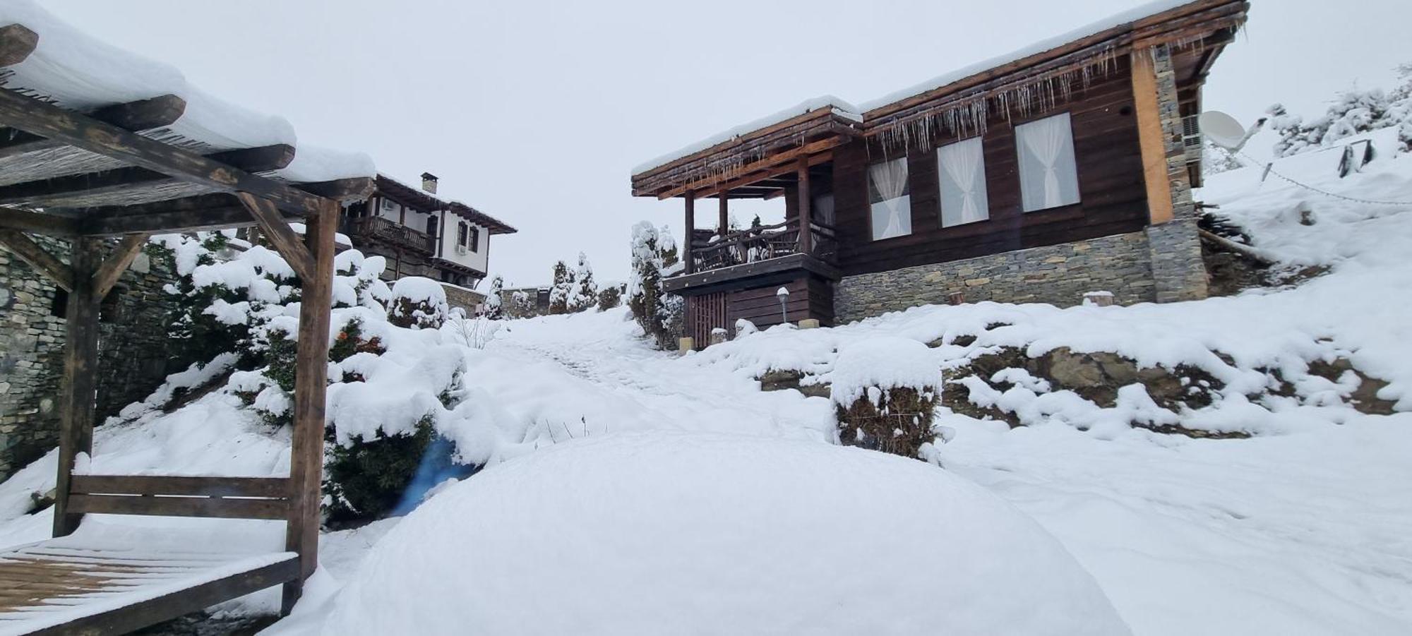 Панорама Хаус Лещен И Еко Къщи Дървена И Землянка Buitenkant foto