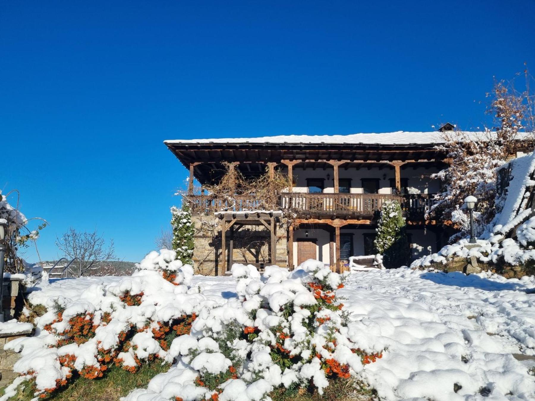 Панорама Хаус Лещен И Еко Къщи Дървена И Землянка Buitenkant foto