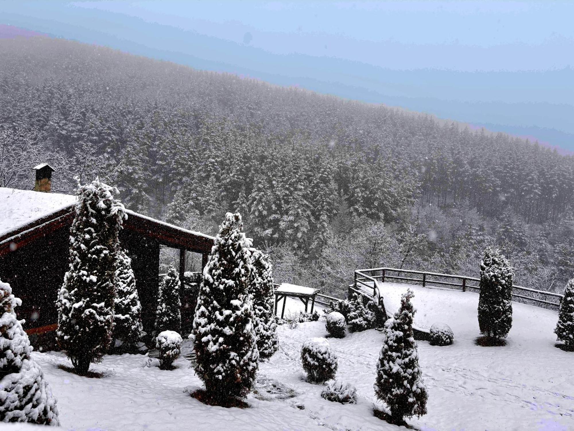 Панорама Хаус Лещен И Еко Къщи Дървена И Землянка Buitenkant foto